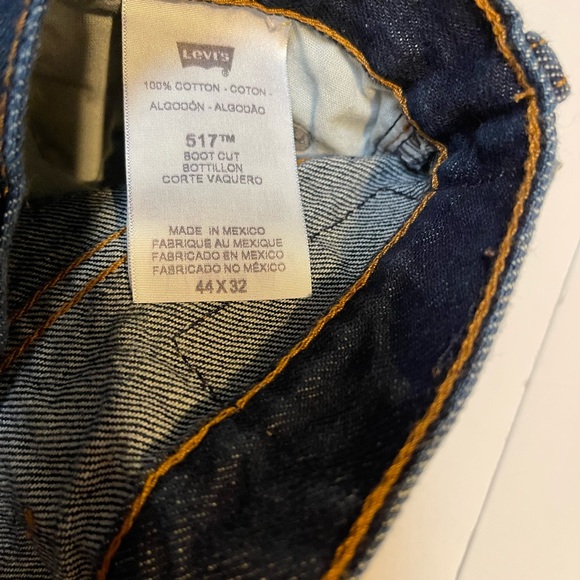 Levi’s Levi Strauss Dark Wash 517 517’s 44 x 32 Boot Cut Premium Denim Jeans - Picture 3 of 10